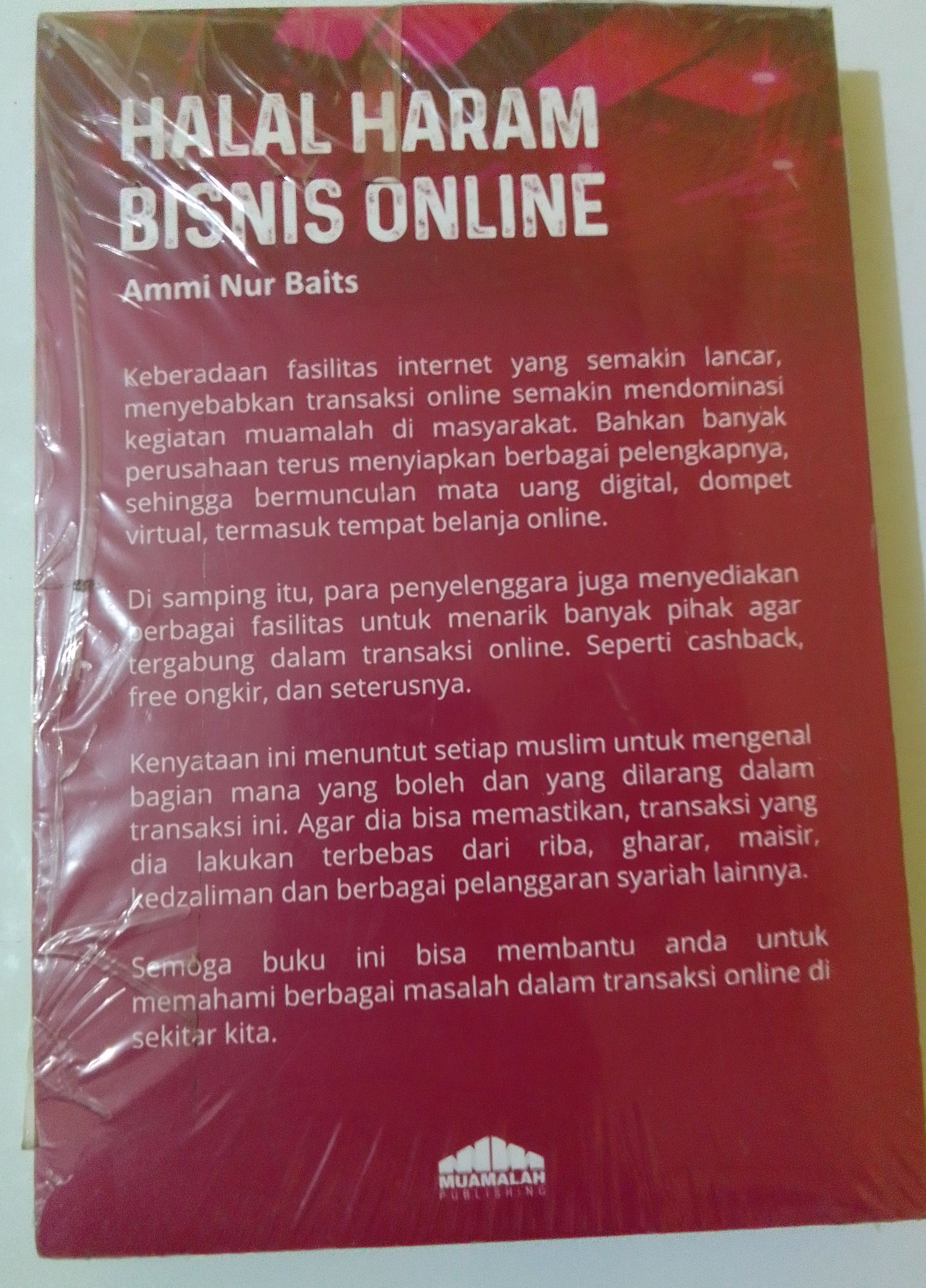 Buku halal haram bisnis online....Ammi nur baid